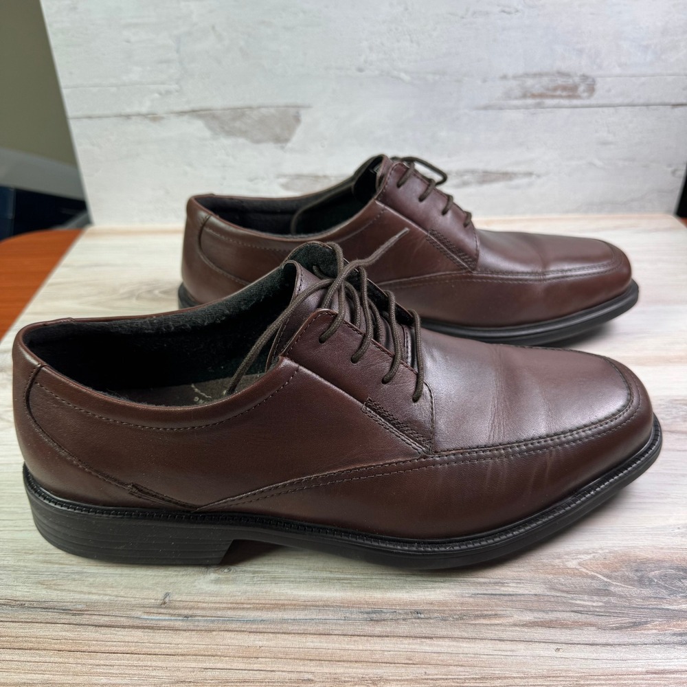 Bostonian Flexlite Ipswich Mens Brown Leather Bicycle Toe Dress Shoes 12 XW - Picture 2 of 8